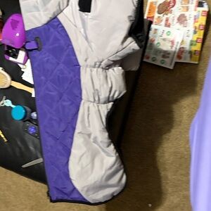 Purple and Gray Dog Coat